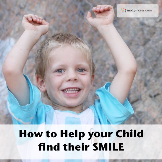 How to Help Your Child find their smile. It's so difficult when your kids are grumpy. Here's how to turn a grump around.