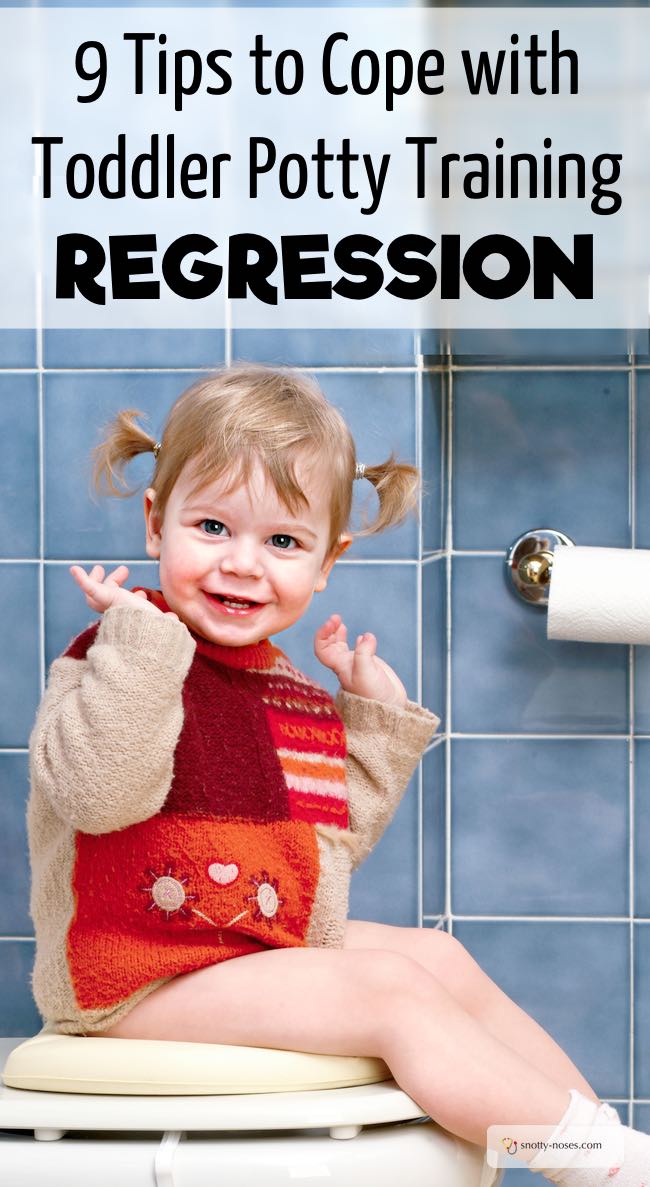 9 Tips To Cope with Toddler Training Regression. Most toddlers hit potty training regression at some stage and it is SO frustrating. Here are some great tips to help you cope with toddler potty training regression.