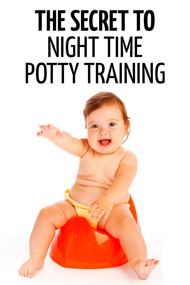 A little boy sitting on a red potty. The Secret to Successful Night Time Potty Training. Written by a pediatric doctor. #pottytraining #pottytrainingtips #nighttimepottytraining #toilettraining #pottytrainingtips #toddlers #toddlertips #lifewithtoddlers #parenting #parents #parenthood #parentlife #lifewithkids