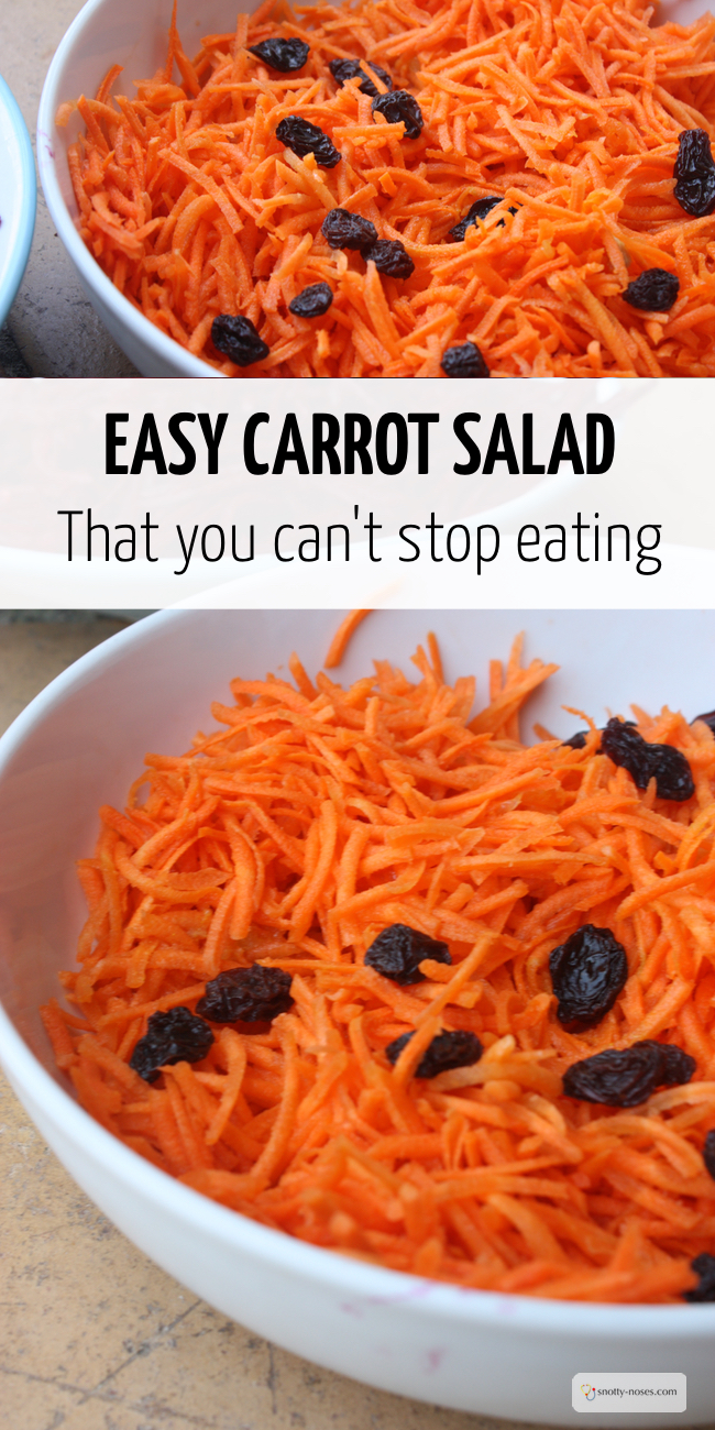 Easy Carrot Salad You Can't Stop Eating. So easy, delicious and healthy. Even your Kids will love it!