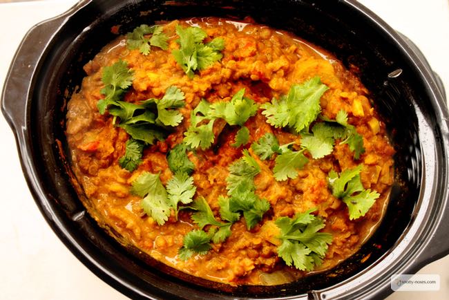 Mixed Lentil Curry in a Crock Pot. An easy and healthy dinner that my kids love