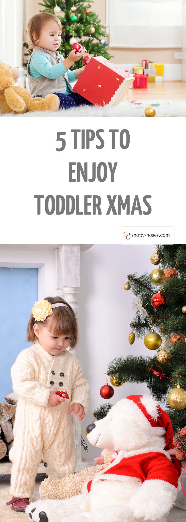 5 Tips to Enjoy Christmas With Your Toddler. Christmas is such an exciting time for toddlers but when routines go out the window, it can be really stressful. Some easy and simple strategies to help you stay on track and enjoy your toddler christmas