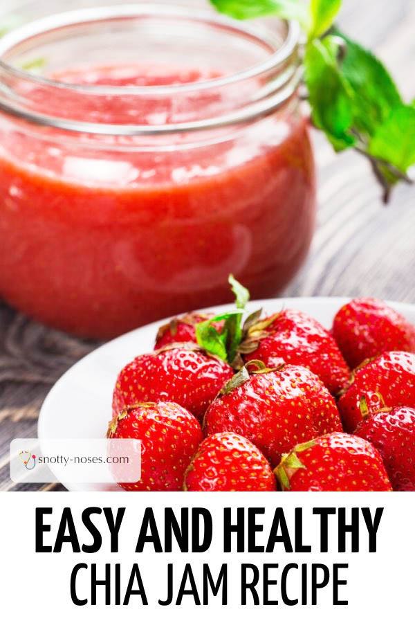 Easy and healthy chia strawberry jam recipe.