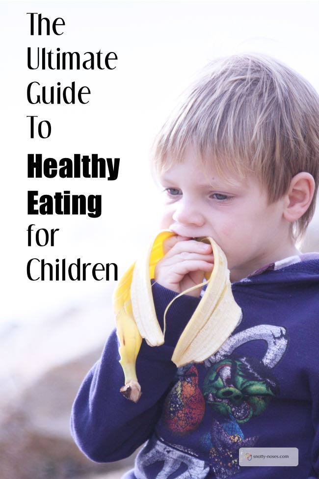 A child eating a banana. Healthy Meals and Healthy Eating for Children