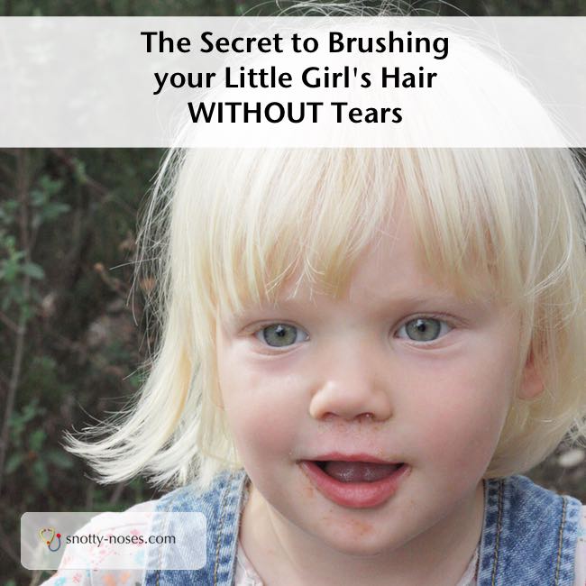 The Secret to Brusthing Your Little Girl's Hair Without Tears. Such an easy trick. I wish I knew before.